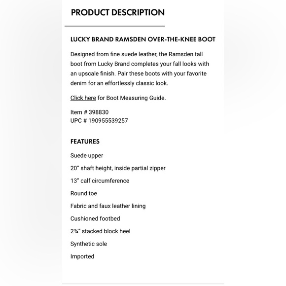 Lucky Brand Ramsden over the knee black suede boots womens size 8.5 - Picture 3 of 16